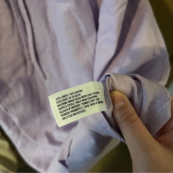 Wild Fable Women’s Ruched Linen Slip Dress Lavender NWT Target Plus - Picture 6 of 10